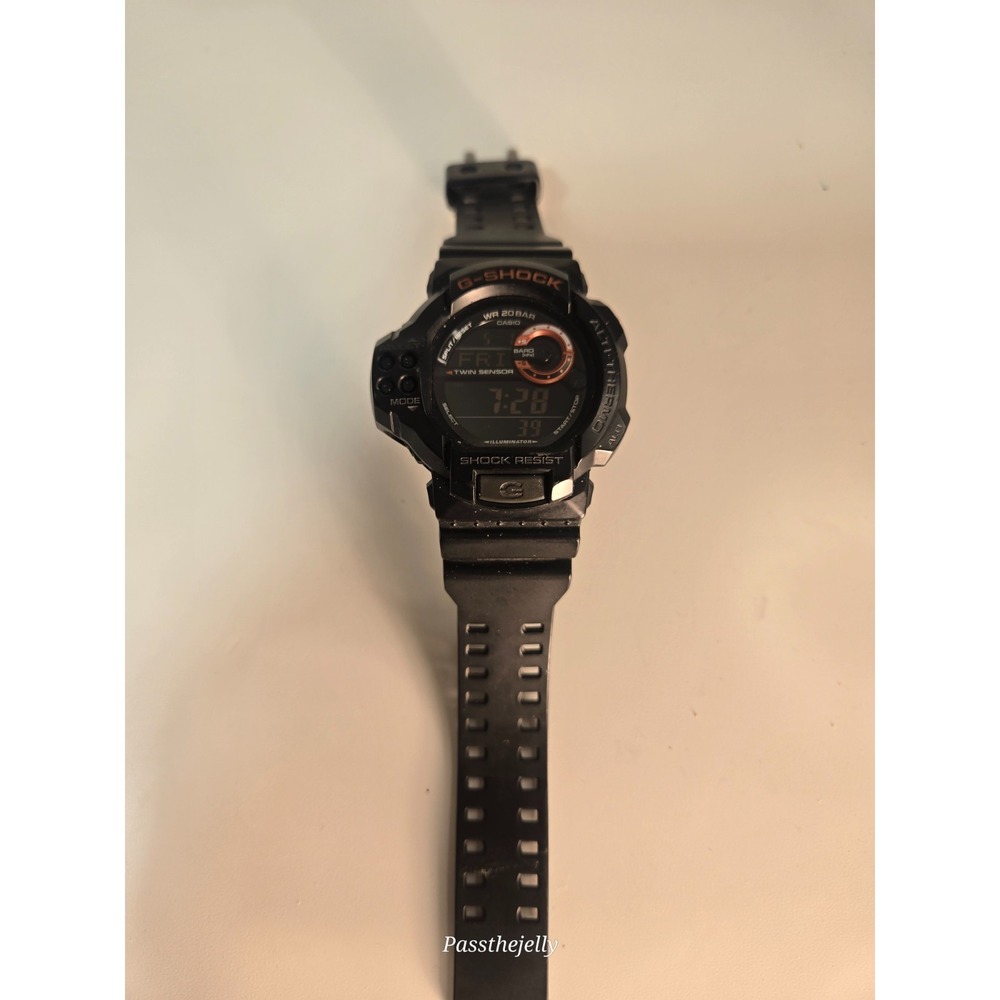 Casio Watch Mens G Shock Twin Sensor Digital Altimeter Barometer 20BAR Black